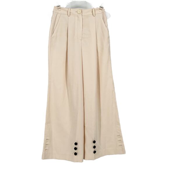 Kindersalmon Flared/Folding Dress Pants in Cream Size 1 - Picture 1 of 7